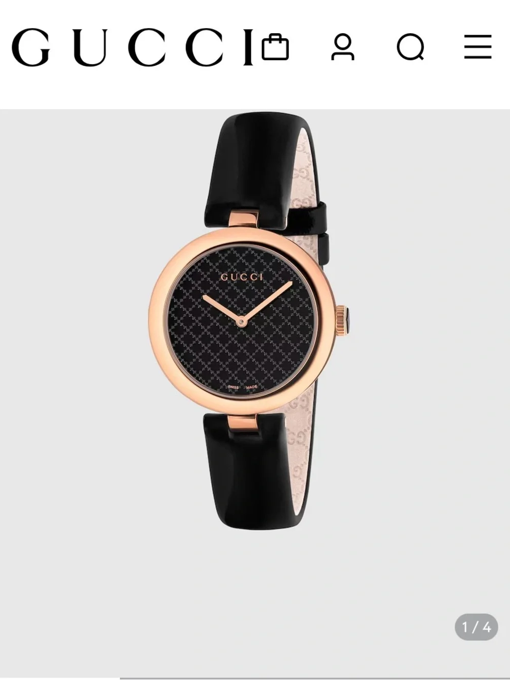 The Gucci Diamantissima Swiss-made women's dress watch